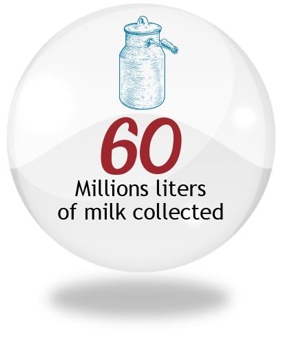 cercle verso 3d représantant du lait